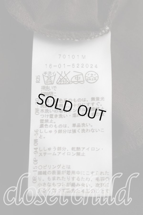 画像4: ヴィヴィアンウエストウッド 中古 / 単色オーブ刺繍変形カットソーワンピ 2（9号相当） 黒ｘ茶  H-26-04-26-036-op-OD-ZH (4)
