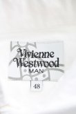 画像3: ヴィヴィアンウエストウッド MAN 中古 / オーブ刺繍アシメカラーシャツ 48（メンズL相当） 白  H-26-04-26-039-bl-OD-ZH (3)