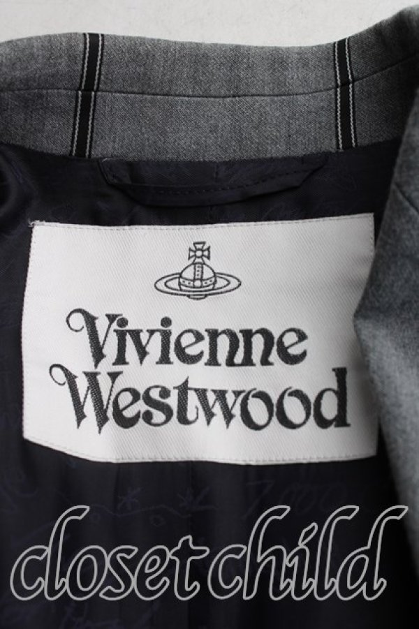 画像5: ヴィヴィアンウエストウッド MAN 中古 / ストライプセットアップ 48（メンズL相当） 灰  H-26-04-26-041-su-OD-ZH (5)