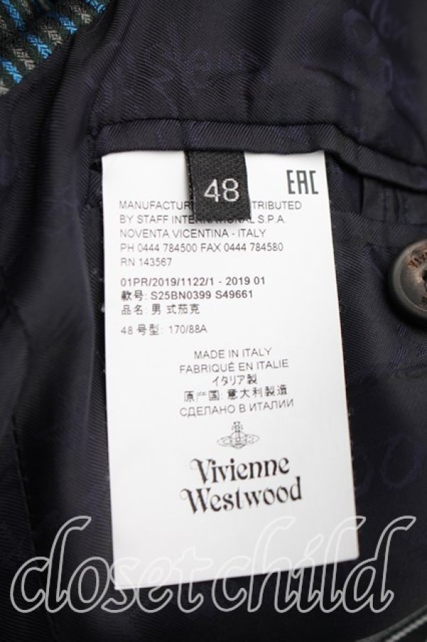 画像6: ヴィヴィアンウエストウッド MAN 中古 / ストライプセットアップ 48（メンズL相当） 灰  H-26-04-26-041-su-OD-ZH (6)