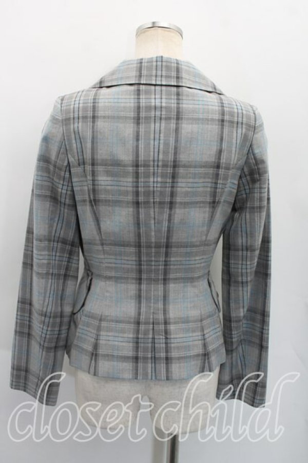 画像2: ヴィヴィアンウエストウッド 中古 / タータンチェックラブジャケット 1（7号相当） 灰  H-26-04-26-043-jc-OD-ZH (2)