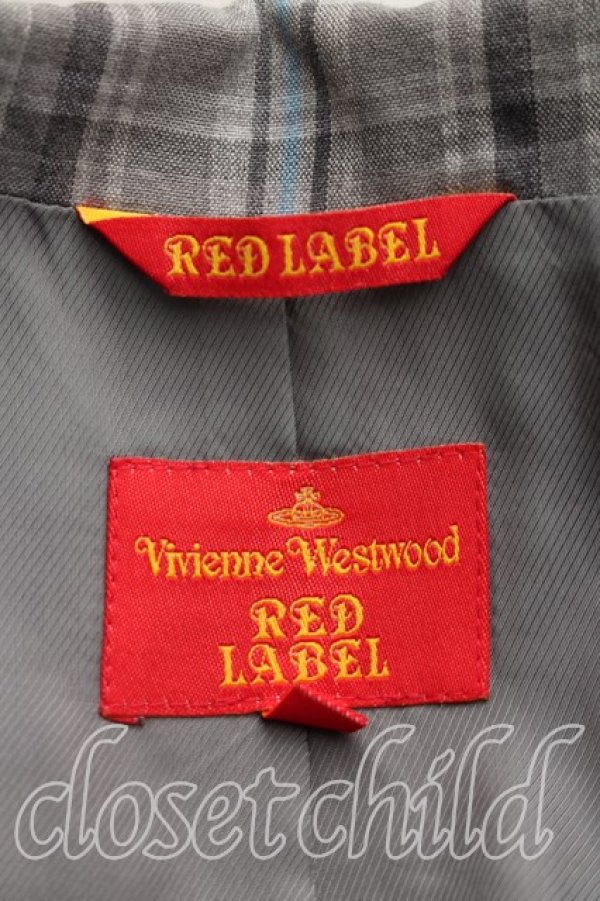 画像3: ヴィヴィアンウエストウッド 中古 / タータンチェックラブジャケット 1（7号相当） 灰  H-26-04-26-043-jc-OD-ZH (3)