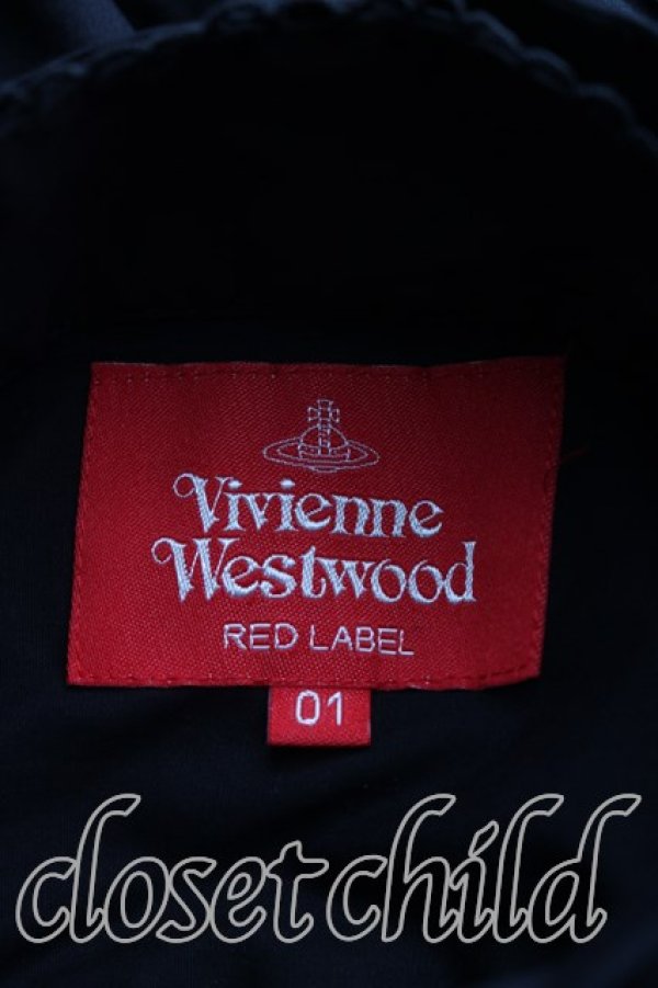 画像3: ヴィヴィアンウエストウッド 中古 / オーブ刺繍フリルシャツ 01（7号相当） 黒  H-26-04-26-044-bl-OD-ZH (3)