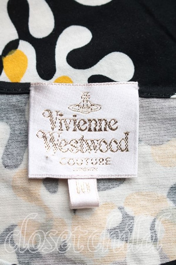 画像3: ヴィヴィアンウエストウッド 中古 / 総柄Tシャツ UK10（9号相当） 黒  H-26-04-26-046-ts-OD-ZH (3)