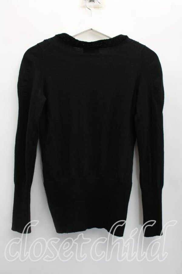 画像2: ヴィヴィアンウエストウッド 中古 / Vネックセーター  黒  H-26-04-26-047-to-OD-ZH (2)