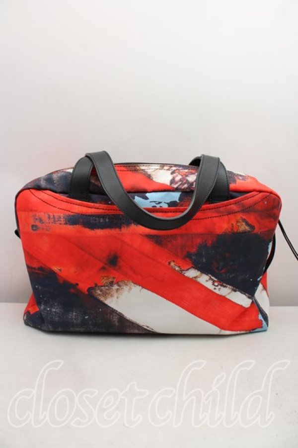 画像2: ヴィヴィアンウエストウッド 中古 / ユニオンジャックボストンバッグ  赤  H-26-04-26-048-ba-OD-ZH (2)