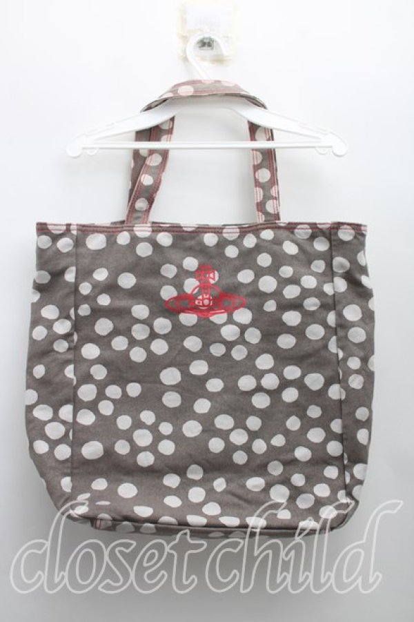 画像2: ヴィヴィアンウエストウッド 中古 / SAVE ARCTICトートバッグ  灰  H-26-04-26-049-ba-OD-ZH (2)