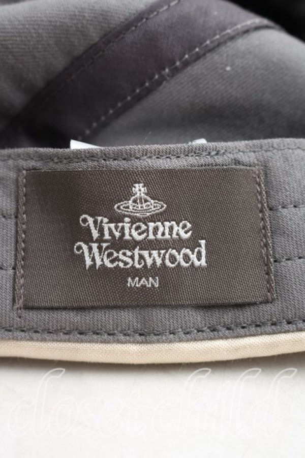 画像4: ヴィヴィアンウエストウッド MAN 中古 / CONTRAST PANELベースボールキャップ FREE 黒ｘベージュ  H-26-04-26-053-ha-OD-ZH (4)