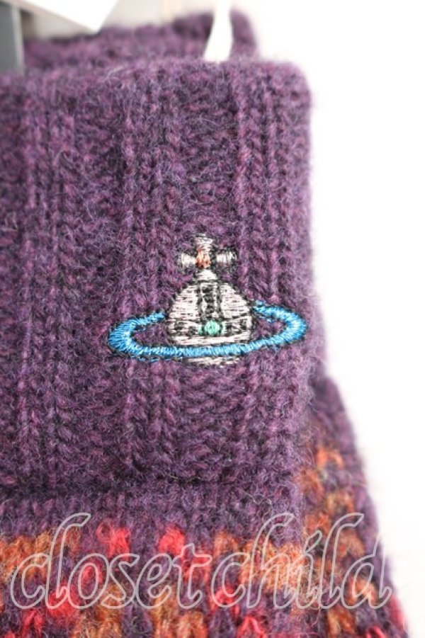 画像2: ヴィヴィアンウエストウッド 中古 / 手袋  紫  H-26-04-26-062-gd-OD-ZH (2)