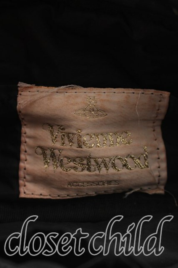 画像4: ヴィヴィアンウエストウッド 中古 / AR2バニティポーチ  黒  H-26-04-26-063-gd-OD-ZH (4)