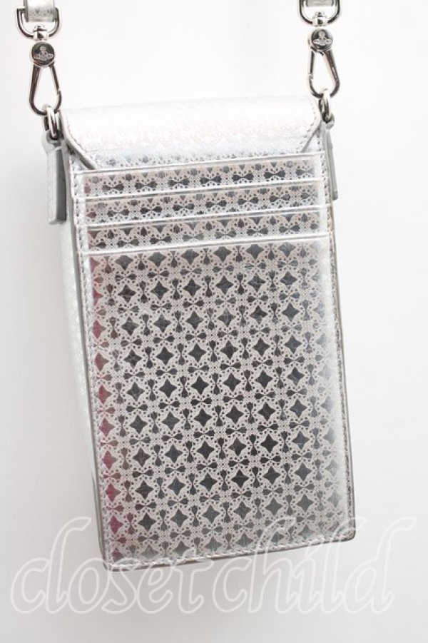 画像2: ヴィヴィアンウエストウッド 中古 / メタリックフレームモバイルショルダーバッグ  シルバー  H-26-04-26-076-ba-OD-ZH (2)