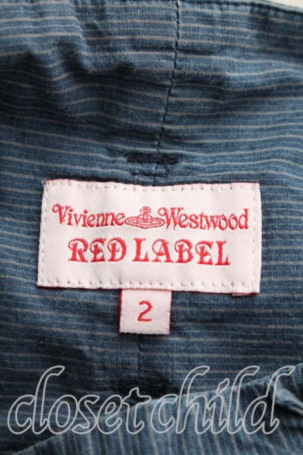 画像3: ヴィヴィアンウエストウッド 中古 / ストライプパンツ 2（9号相当） 青  H-26-04-26-081-pa-OD-ZH (3)