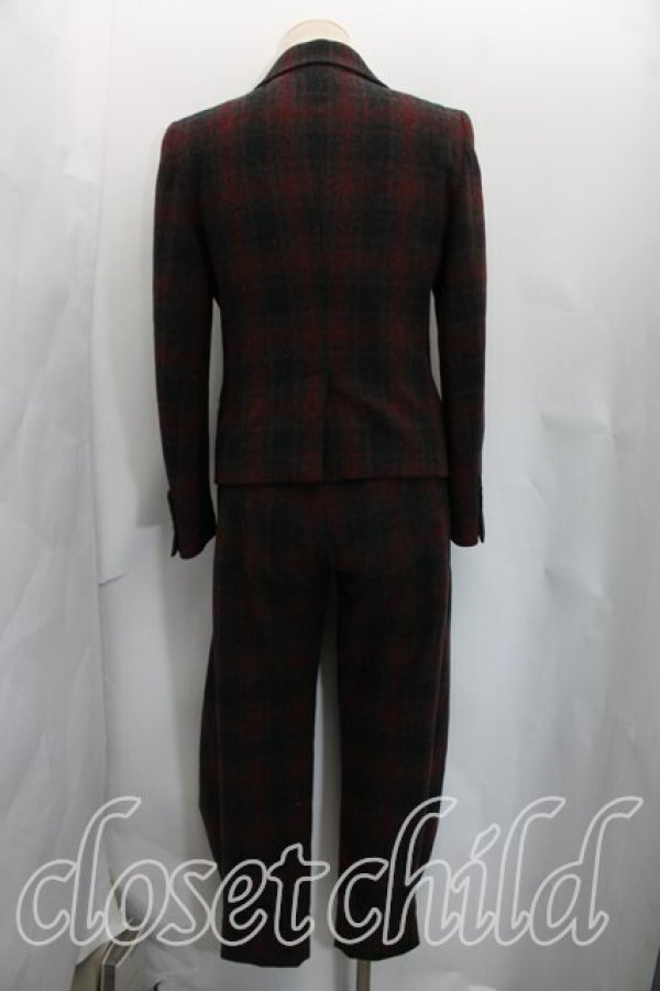 画像2: ヴィヴィアンウエストウッド MAN 中古 / メランジレイヤージャケットセットアップ 46（メンズM相当） エンジ  H-26-04-26-085-su-OD-ZH (2)