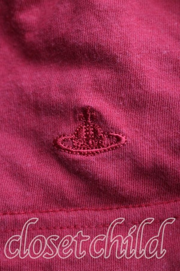 画像6: ヴィヴィアンウエストウッド 中古 / タータンチェック切替カットソー 2（9号相当） 赤  H-26-04-26-088-to-OD-ZH (6)