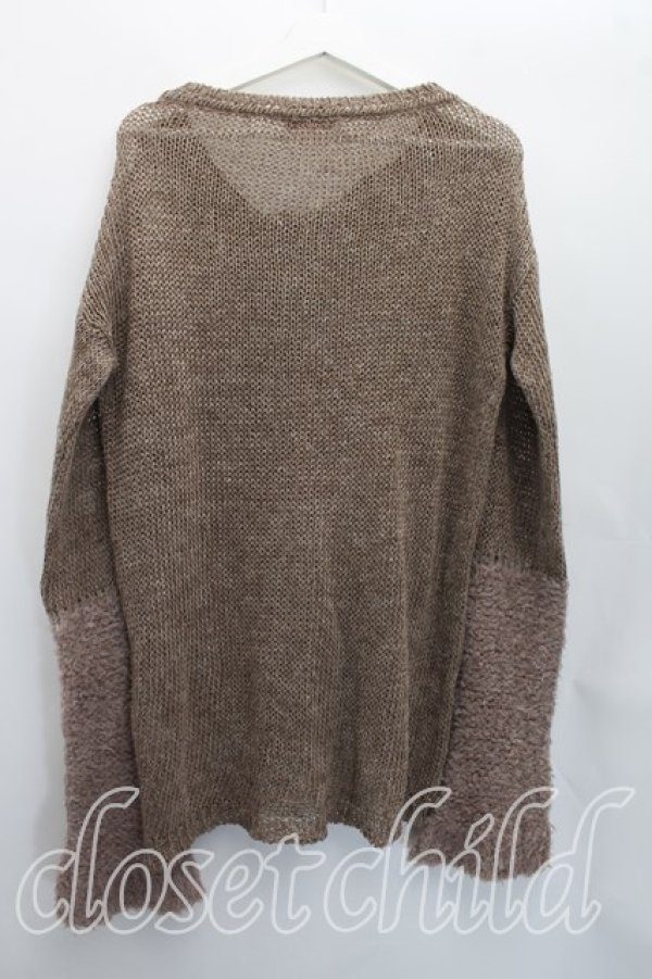 画像2: ヴィヴィアンウエストウッド 中古 / ダイヤ柄リネンニット L/XL 茶  H-26-04-26-094-to-OD-ZH (2)
