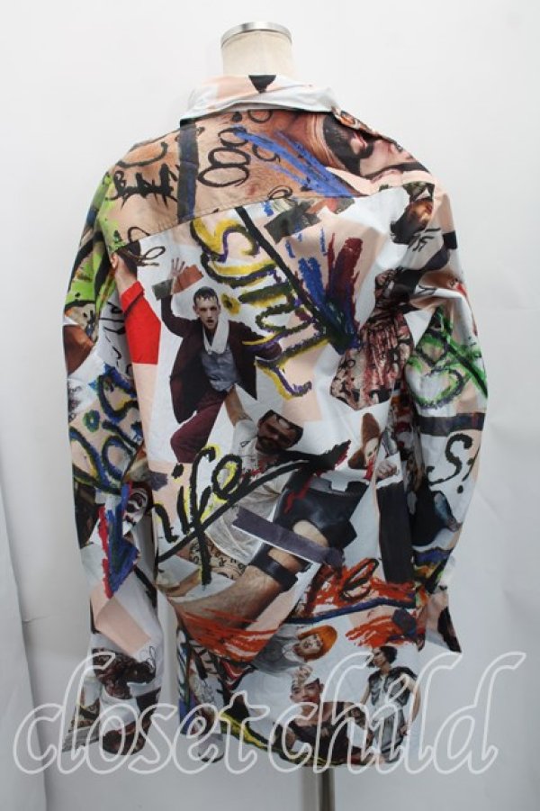 画像2: Worlds End 中古 / カオスシャツ II(M相当） マルチ  H-26-04-26-011-bl-OD-ZH (2)