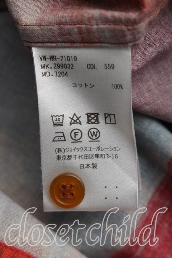 画像4: ヴィヴィアンウエストウッド MAN 中古 / ユニオンジャックアシメカラーシャツ 44（メンズS相当） 赤  H-26-04-26-012-bl-OD-ZH (4)