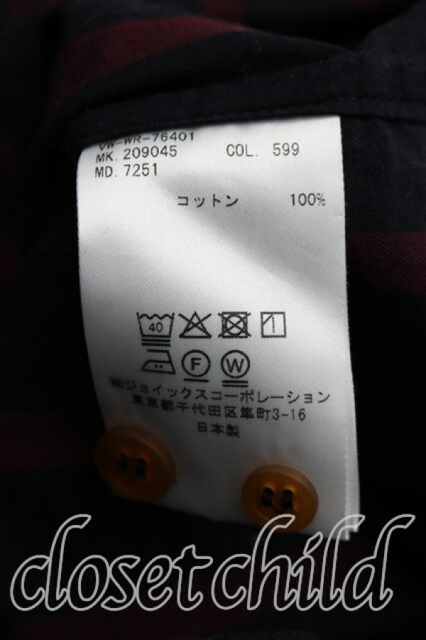 画像4: ヴィヴィアンウエストウッド MAN 中古 / オーブ刺繍ストライプシャツ 44（メンズS相当） 紺ｘ赤  H-26-04-26-013-bl-OD-ZH (4)