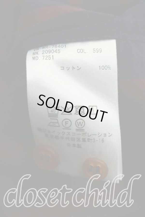 画像4: ヴィヴィアンウエストウッド MAN 中古 / オーブ刺繍ストライプシャツ 44（メンズS相当） 紺ｘ赤  H-26-04-26-013-bl-OD-ZH (4)
