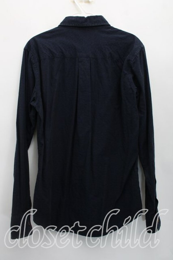 画像2: ヴィヴィアンウエストウッド MAN 中古 / オーブ刺繍シャツ 44（メンズM相当） 紺  H-26-04-26-014-bl-OD-ZH (2)