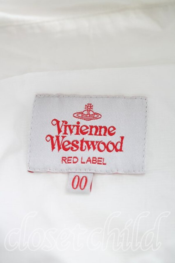 画像3: ヴィヴィアンウエストウッド 中古 / ラインオーブ刺繍ギャザーシャツ 00（ワンサイズ） 白  H-26-04-26-016-bl-OD-ZH (3)