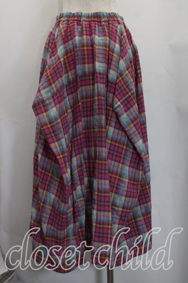 画像2: ヴィヴィアンウエストウッド 中古 / タータンチェックマキシスカート 00（ワンサイズ） ピンク  H-26-04-26-018-sk-OD-ZH (2)