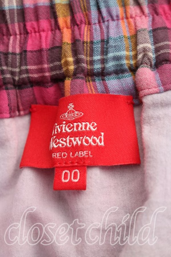 画像3: ヴィヴィアンウエストウッド 中古 / タータンチェックマキシスカート 00（ワンサイズ） ピンク  H-26-04-26-018-sk-OD-ZH (3)