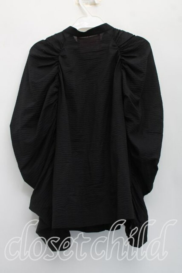画像2: ヴィヴィアンウエストウッド 中古 / オーガニックリップルバルーンスリーブシャツ 00（ワンサイズ） 黒  H-26-05-03-026-bl-OD-ZH (2)