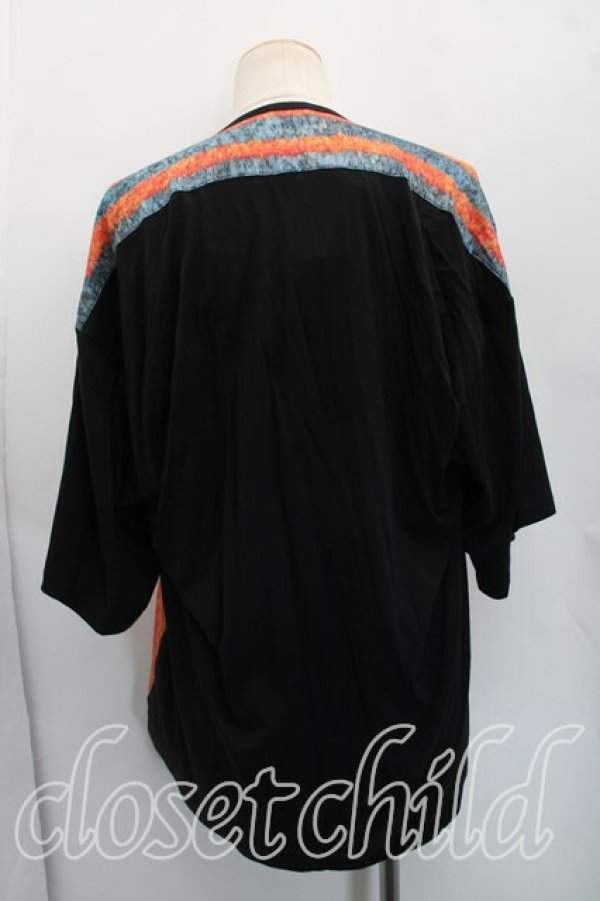 画像2: ヴィヴィアンウエストウッド MAN 中古 / ボーダー変形カットソー FREE 黒ｘオレンジ  H-26-05-03-027-to-OD-ZH (2)