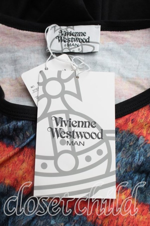 画像3: ヴィヴィアンウエストウッド MAN 中古 / ボーダー変形カットソー FREE 黒ｘオレンジ  H-26-05-03-027-to-OD-ZH (3)