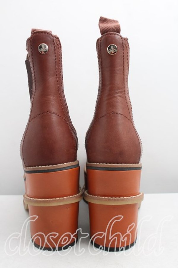 画像4: ヴィヴィアンウエストウッド 中古 / レザーブーツ 37（23.5cm相当） 茶  H-26-05-03-032-sh-OD-ZH (4)