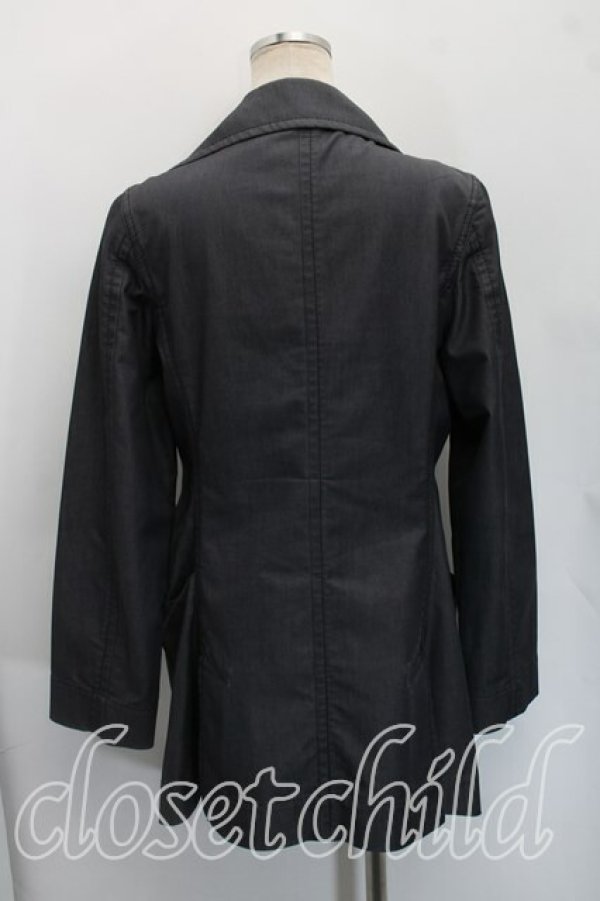 画像2: ヴィヴィアンウエストウッド 中古 / フロントアシメトレンチコート 3（11号相当） 青  H-26-05-03-005-co-OD-ZH (2)