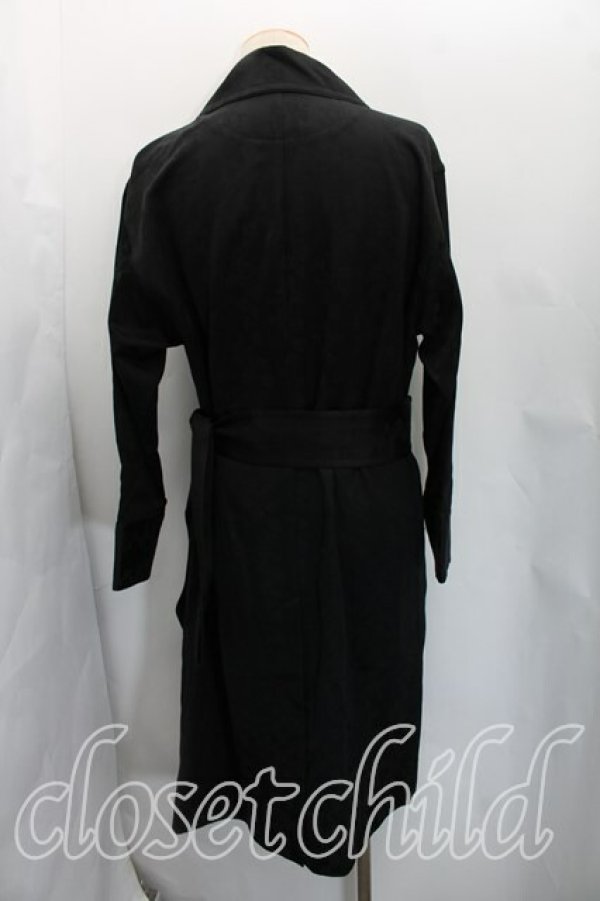 画像2: ヴィヴィアンウエストウッド MAN 中古 / ジャガードトレンチコート 44（メンズS相当） 黒  H-26-05-03-006-co-OD-ZH (2)