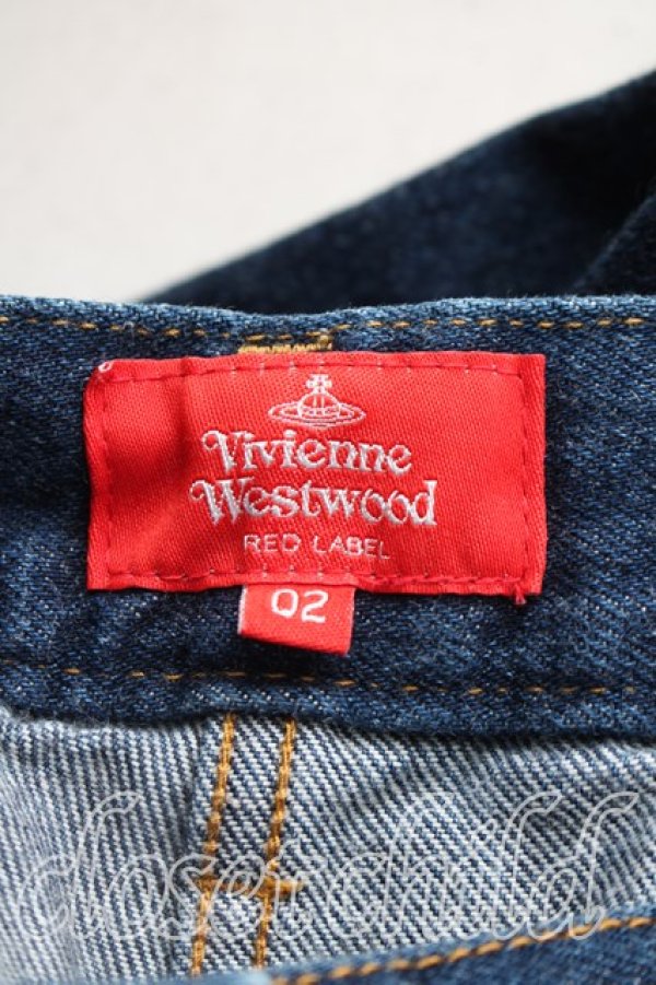 画像3: ヴィヴィアンウエストウッド 中古 / オーブ刺繍デニム 02（9号相当） インディゴ  H-26-05-03-009-pa-OD-ZH (3)