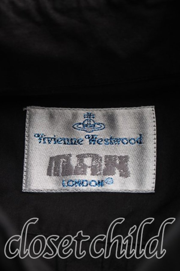 画像3: ヴィヴィアンウエストウッド MAN 中古 / 高襟シャツ III(メンズL相当） 黒  H-26-05-03-011-bl-OD-ZH (3)