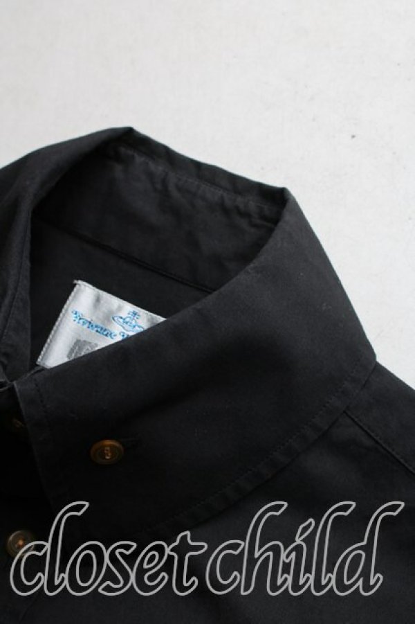 画像5: ヴィヴィアンウエストウッド MAN 中古 / 高襟シャツ III(メンズL相当） 黒  H-26-05-03-011-bl-OD-ZH (5)