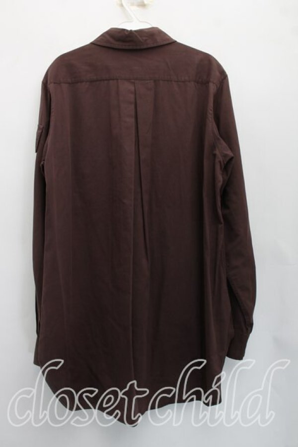 画像2: ANGLOMANIA 中古 / ダブルポケットシャツ 46（メンズM相当） 茶  H-26-05-03-012-bl-OD-ZH (2)