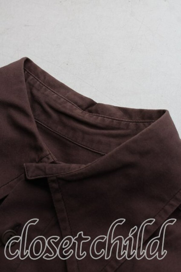 画像6: ANGLOMANIA 中古 / ダブルポケットシャツ 46（メンズM相当） 茶  H-26-05-03-012-bl-OD-ZH (6)