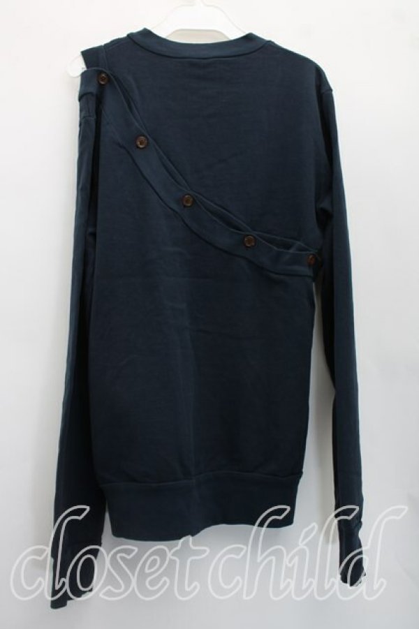 画像2: ヴィヴィアンウエストウッド MAN 中古 / グラフティオーブ刺繍カーディガン M 紺  H-26-05-03-016-to-OD-ZH (2)