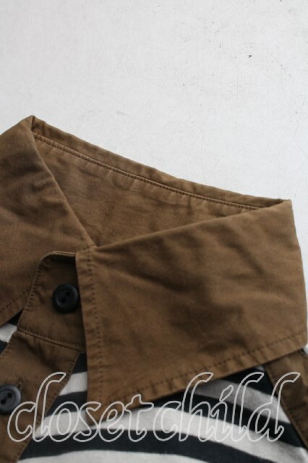 画像6: ヴィヴィアンウエストウッド MAN 中古 / ボーダーポロシャツ 46（メンズM相当） カーキｘ黒  H-26-05-03-017-to-OD-ZH (6)