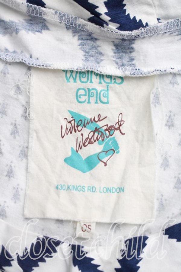 画像3: Worlds End 中古 / スクイグルカットソー O/S 紺ｘ白  H-26-05-10-026-to-OD-ZH (3)