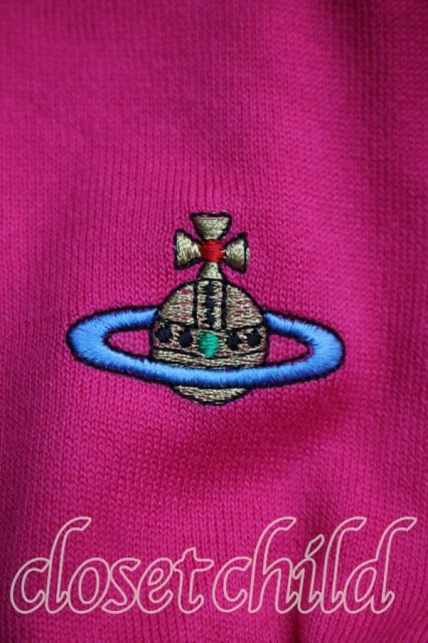 画像7: ヴィヴィアンウエストウッド 中古 / カラーオーブ刺繍カーディガン L ピンク  H-26-05-10-027-to-OD-ZH (7)
