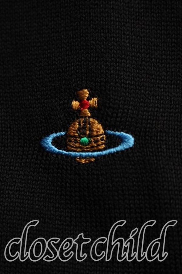 画像6: ヴィヴィアンウエストウッド 中古 / カラーオーブ刺繍ニット S 黒  H-26-05-10-031-to-OD-ZH (6)
