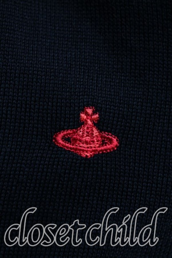 画像6: ヴィヴィアンウエストウッド 中古 / 単色オーブ刺繍ジップニット 2（9号相当） 黒  H-26-05-10-032-to-OD-ZH (6)