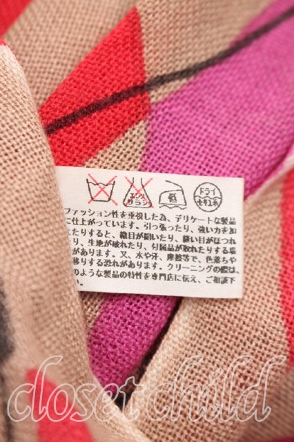 画像3: ヴィヴィアンウエストウッド 中古 / ハーレクインストール  赤×ベージュ  H-26-05-10-042-gd-OD-ZH (3)
