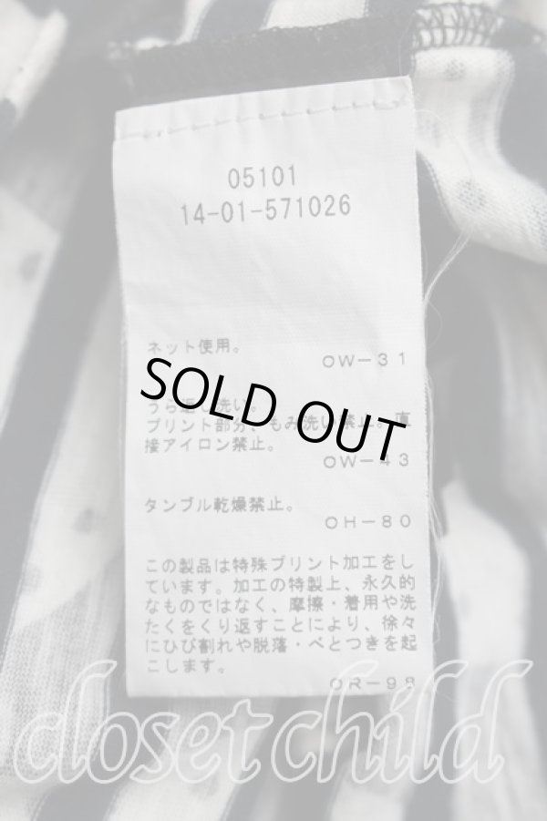 画像4: ANGLOMANIA 中古 / フラワーptボーダーカットソーワンピース S 黒×白  H-26-05-10-005-op-OD-ZH (4)
