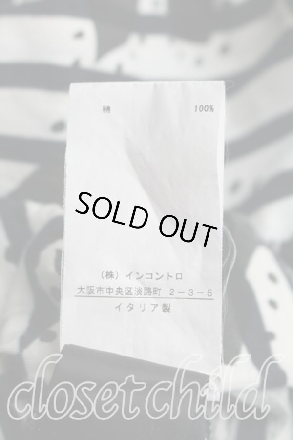 画像5: ANGLOMANIA 中古 / フラワーptボーダーカットソーワンピース S 黒×白  H-26-05-10-005-op-OD-ZH (5)