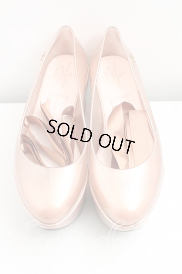 画像2: ヴィヴィアンウエストウッド×Melissa 中古 / メリッサロッキンホースバレリーナ EU39（24.5cm相当） ピンクゴールド  H-26-05-10-066-sh-OD-ZH (2)