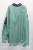 画像2: ヴィヴィアンウエストウッド 中古 / オーガニックコットンブロードストライプオーブパッチXXLシャツ 00（ワンサイズ） 緑  H-26-05-10-015-bl-OD-ZH (2)