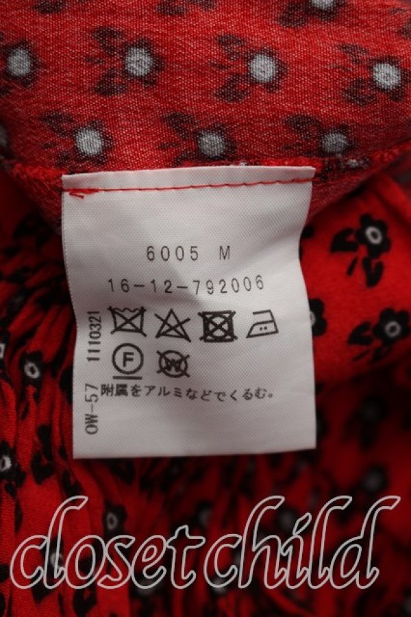 画像4: ヴィヴィアンウエストウッド 中古 / 総柄ワイドプリーツパンツ M 赤×黒  H-26-05-17-009-pa-OD-ZH (4)